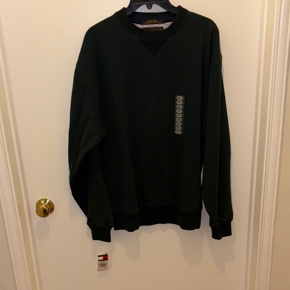 Vintage Tommy Hilfiger Men's Green Sweater NWT Cotton Polyester Blend